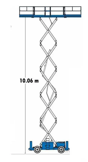 Rough-terrain scissor lift (diesel, 4 WD), 12m