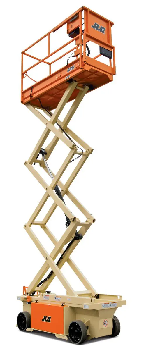 Electric scissor lift (battery, 2 WD), 6m