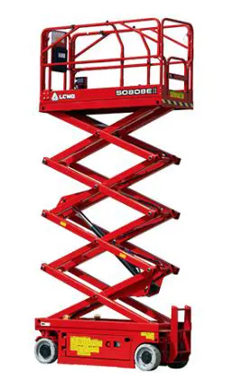 Electric scissor lift (battery, 2 WD), 10m