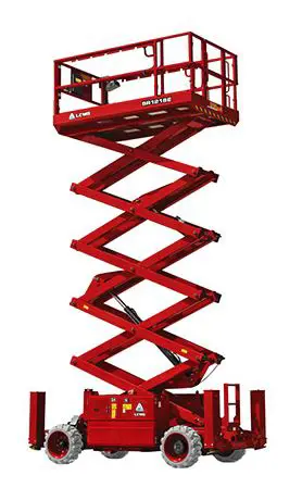 Electric rough terrain scissor lift (battery, 4 WD), 14m
