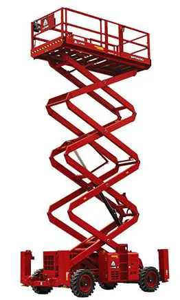 Rough-terrain scissor lift (diesel, 4 WD), 14m