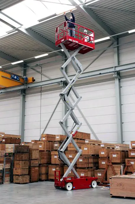 Electric scissor lift (battery, 2 WD), 12m