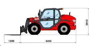 Telescopic handler, <5m, <2,5t