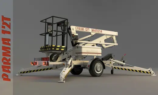 Trailer mounted lift (220V), 12m