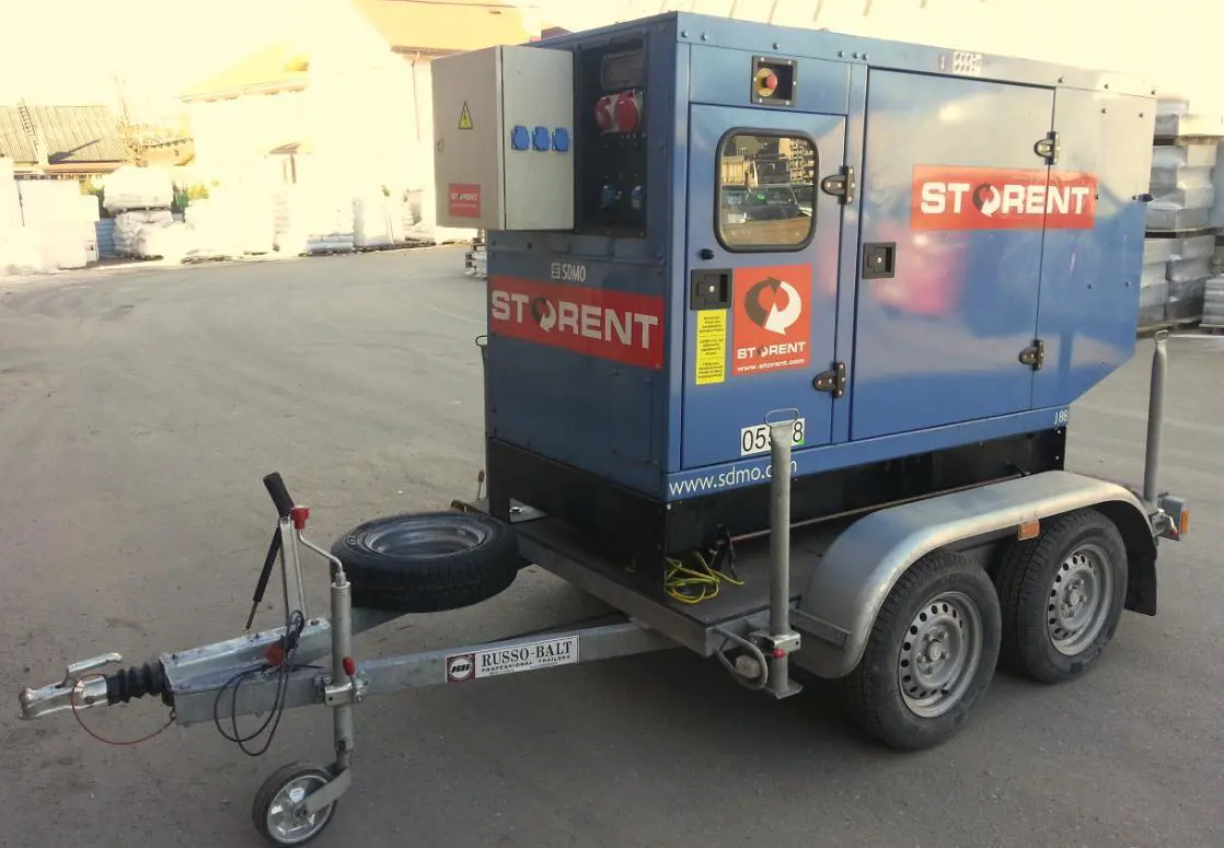 Generator, diesel - semitrailer, 64kW