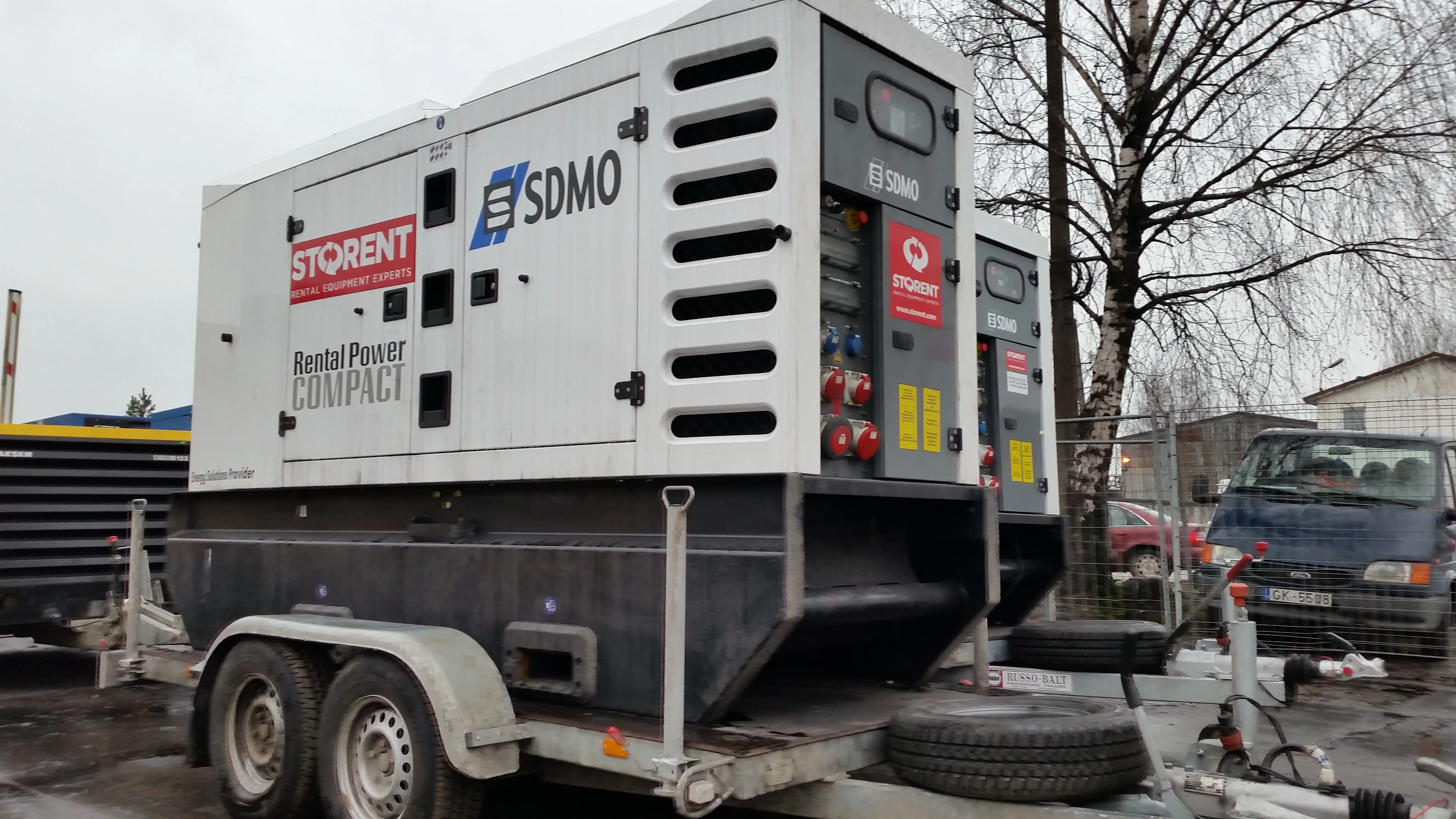 Generator, diesel - semitrailer 160kW, 24h