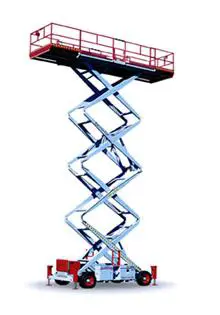 Rough-terrain scissor lift (diesel, 4 WD), 17m
