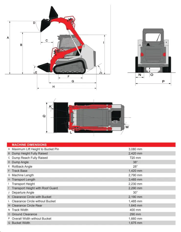 Skid steer tracked, <4,5t