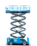 Electric scissor lift (battery, 4 WD), 33m